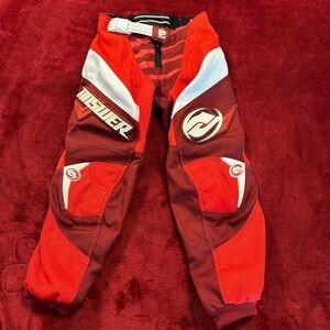 Answer Racing Syncron Youth Motocross Pants Red Maroon‎ White Size 18 Youth
